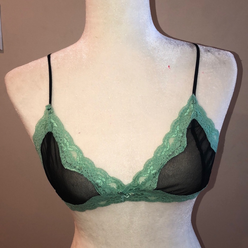 Mary Green Bralette Black/Green Size L